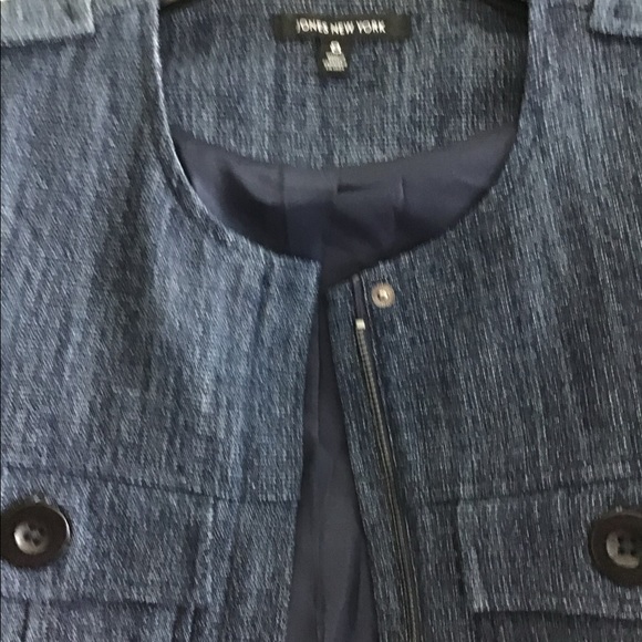 Jones New York Denim Zipper Jacket NWOT - Picture 3 of 6